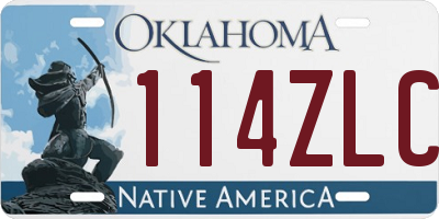 OK license plate 114ZLC