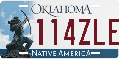 OK license plate 114ZLE