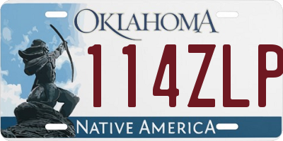 OK license plate 114ZLP