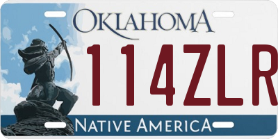 OK license plate 114ZLR