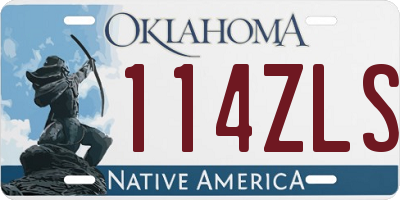 OK license plate 114ZLS
