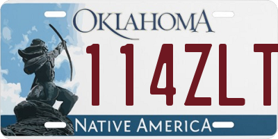 OK license plate 114ZLT