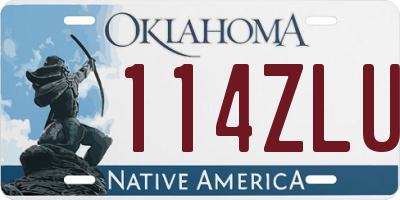 OK license plate 114ZLU