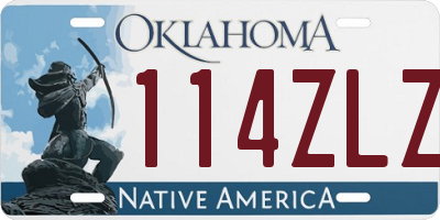 OK license plate 114ZLZ