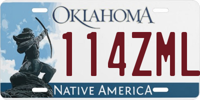 OK license plate 114ZML