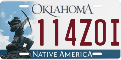 OK license plate 114ZOI