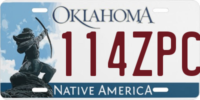 OK license plate 114ZPC