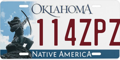 OK license plate 114ZPZ