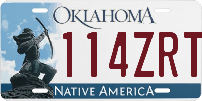 OK license plate 114ZRT