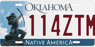 OK license plate 114ZTM