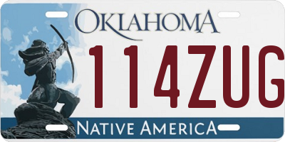 OK license plate 114ZUG