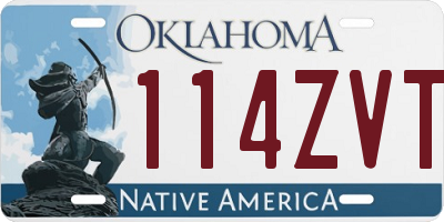 OK license plate 114ZVT