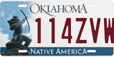 OK license plate 114ZVW