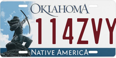 OK license plate 114ZVY