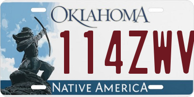 OK license plate 114ZWV