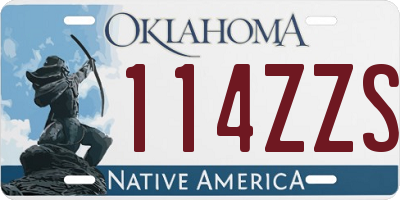 OK license plate 114ZZS