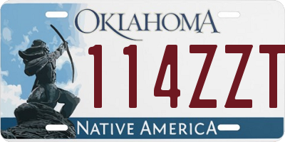 OK license plate 114ZZT