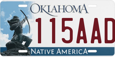 OK license plate 115AAD