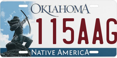 OK license plate 115AAG