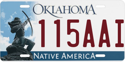 OK license plate 115AAI