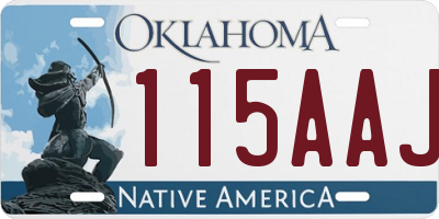 OK license plate 115AAJ