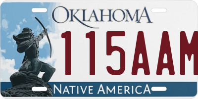 OK license plate 115AAM