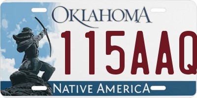 OK license plate 115AAQ