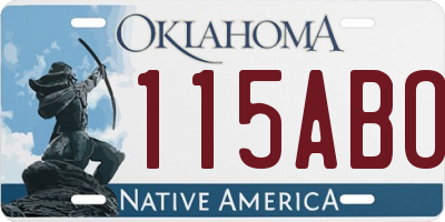 OK license plate 115ABO