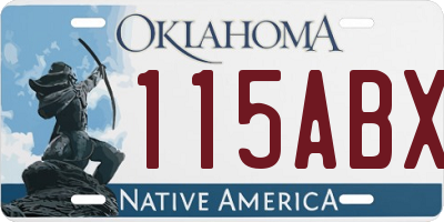 OK license plate 115ABX