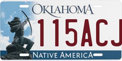OK license plate 115ACJ