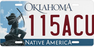 OK license plate 115ACU