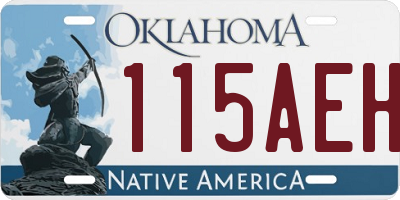 OK license plate 115AEH