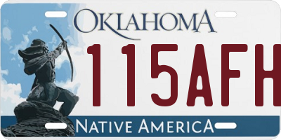 OK license plate 115AFH