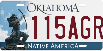 OK license plate 115AGR