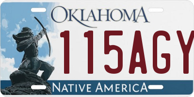 OK license plate 115AGY