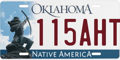OK license plate 115AHT