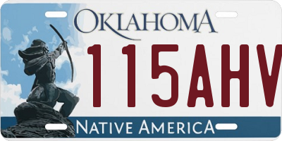 OK license plate 115AHV