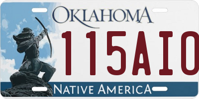 OK license plate 115AIO