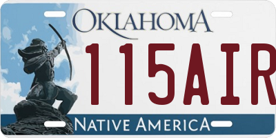 OK license plate 115AIR