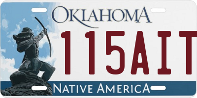 OK license plate 115AIT