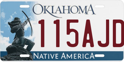 OK license plate 115AJD