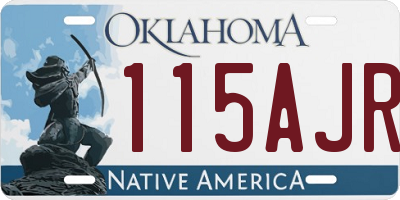 OK license plate 115AJR