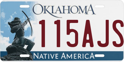 OK license plate 115AJS