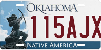 OK license plate 115AJX