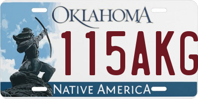 OK license plate 115AKG