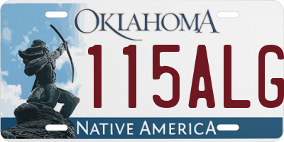 OK license plate 115ALG