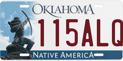 OK license plate 115ALQ