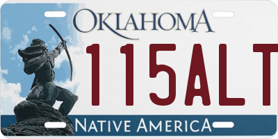 OK license plate 115ALT