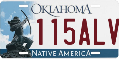 OK license plate 115ALV