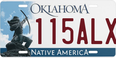 OK license plate 115ALX